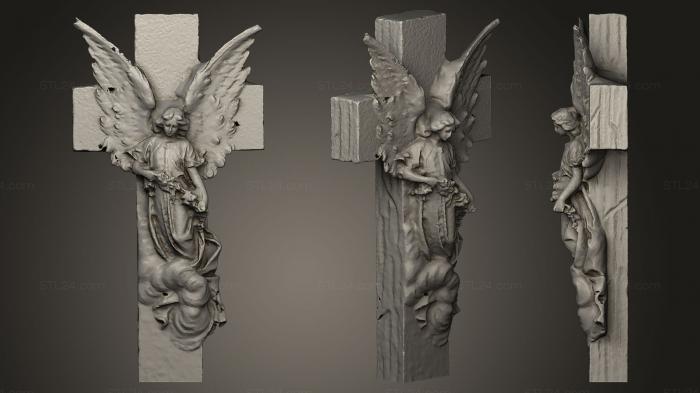 3d модели ангелы (Резной мемориал, AN_0112) 3D модель для ЧПУ станка